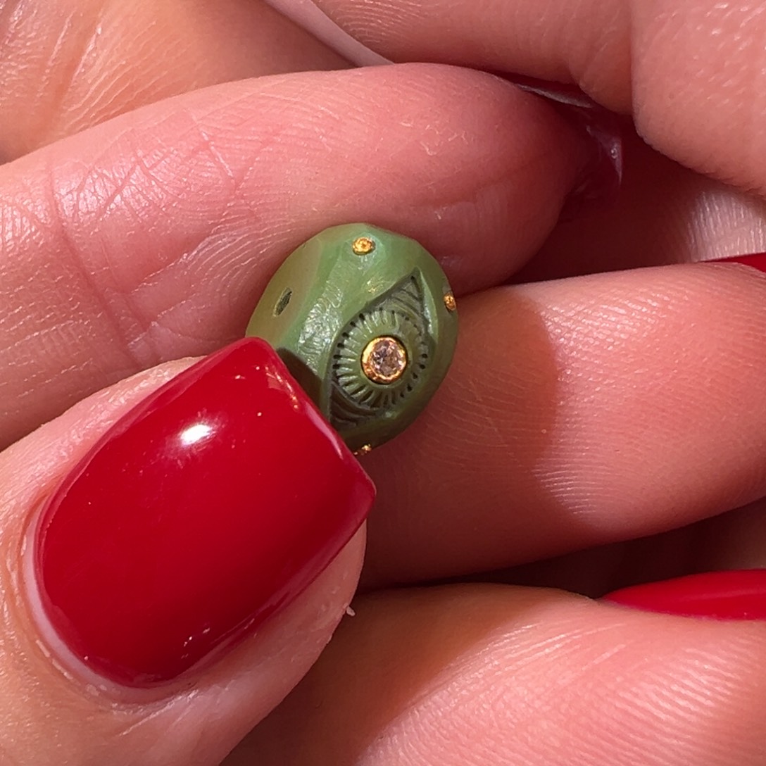 绿松石配件未镶嵌咸****e配件