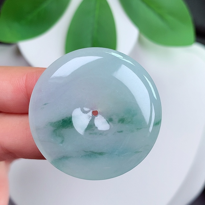 颈饰未镶嵌翡翠平安扣 35.6x5.6mm