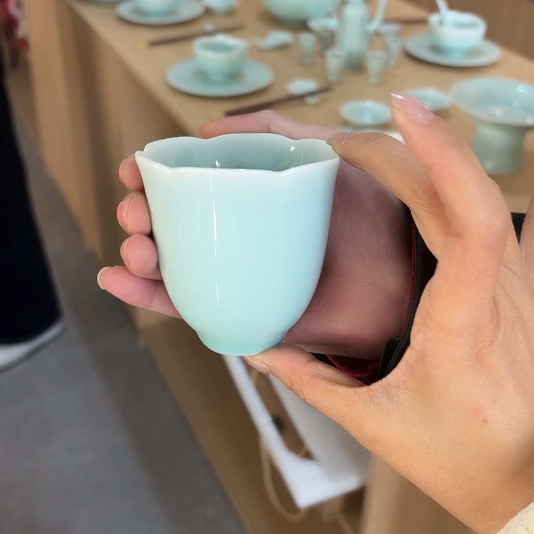 龙泉云间青瓷小米茶器