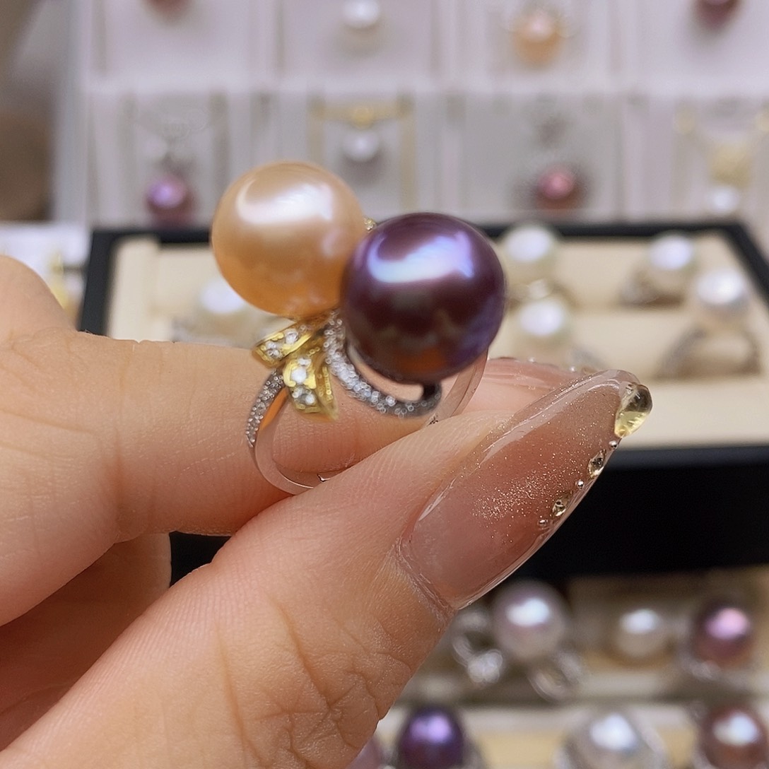 薇***薇戒指银S925镶嵌淡水珍珠