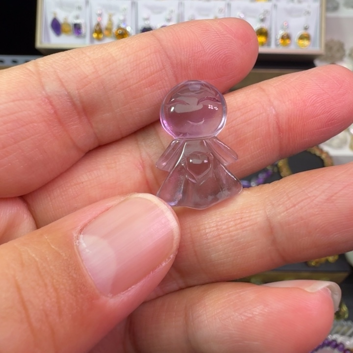 紫晶颈饰未镶嵌吊坠