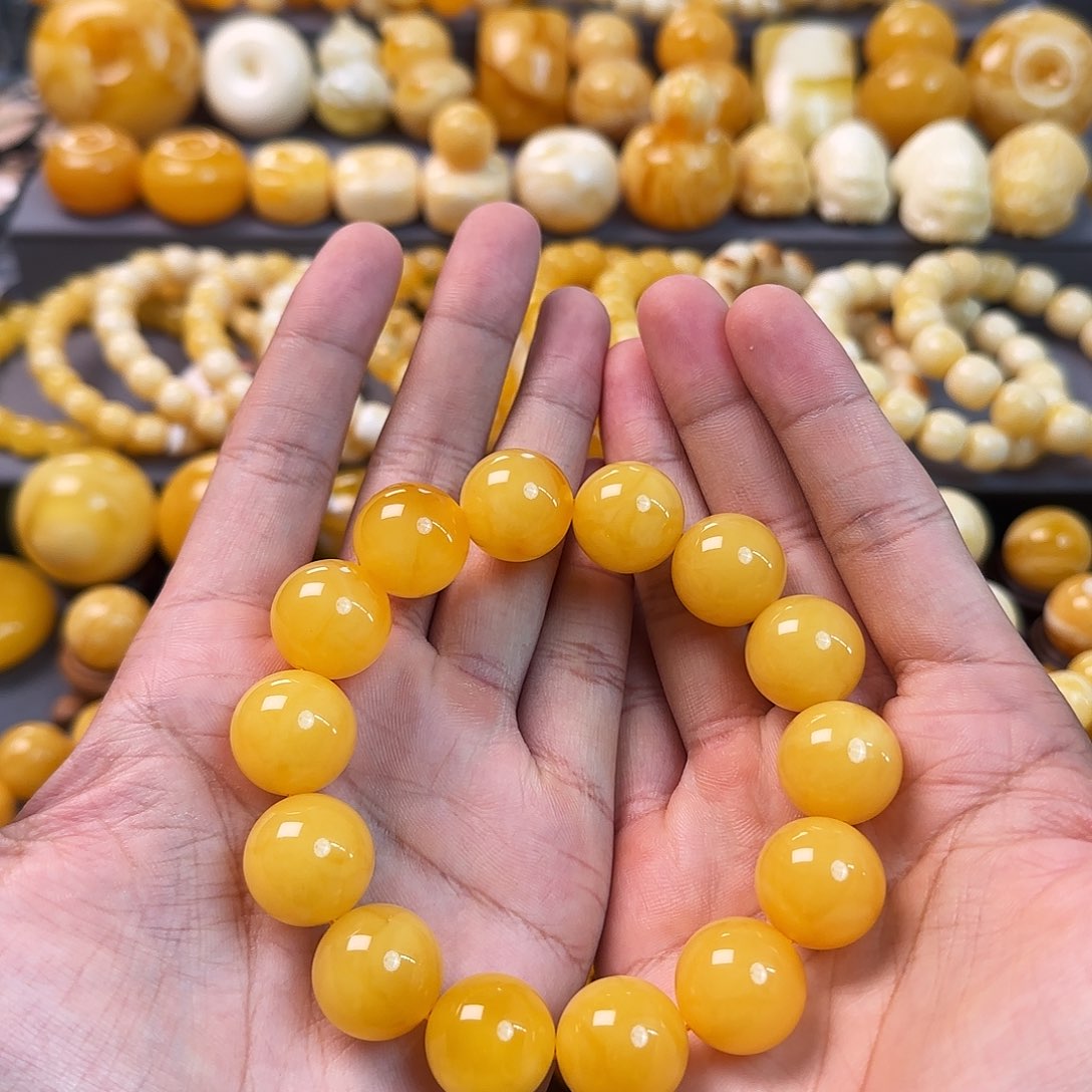 琥珀未镶嵌珠宝奇石18mm同料