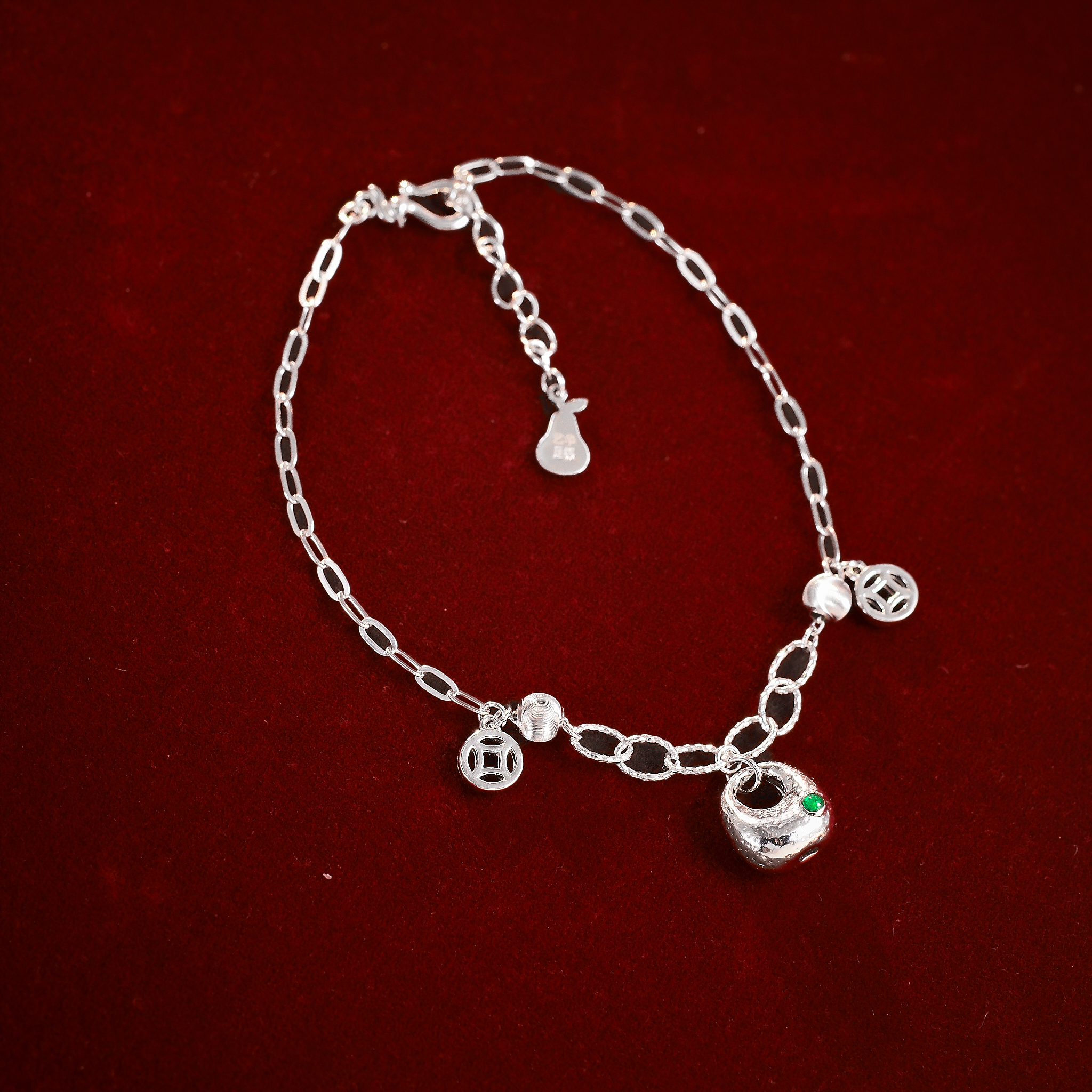 足银手链 足银990福袋手链 经典百搭 手围可调（SL9603）