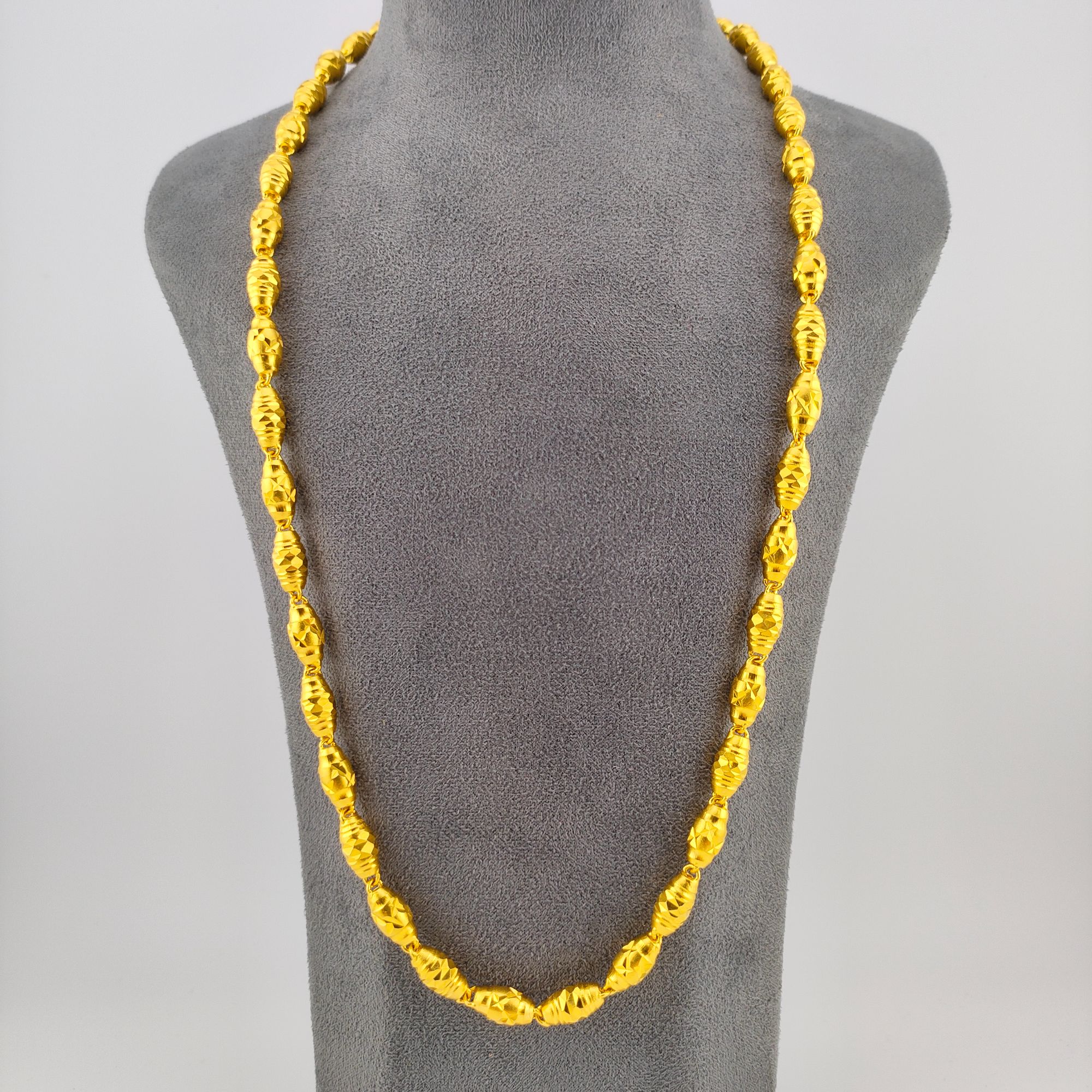 链子足银 链子足银 橄榄珠项链 