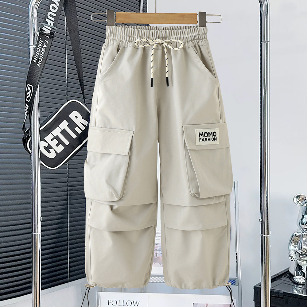 男童女童工装裤春秋款炸街装春装裤子2025新款中大童春季休闲裤潮