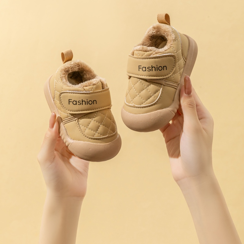 婴幼儿鞋子冬季软底加绒0-3岁1小宝宝学步鞋男女儿童保暖棉鞋韩版
