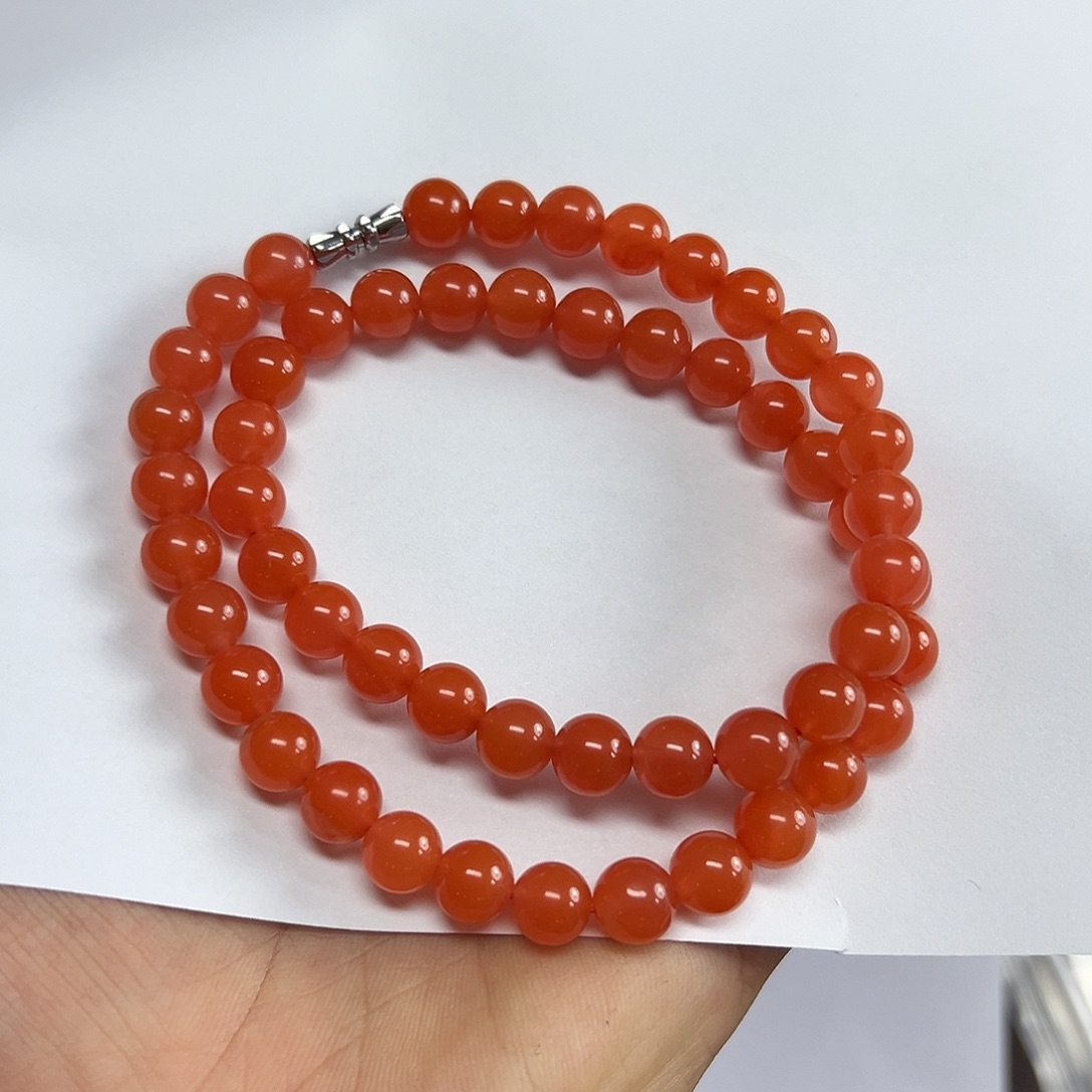 南红玛瑙未镶嵌手链南红 妈妈链 藏品