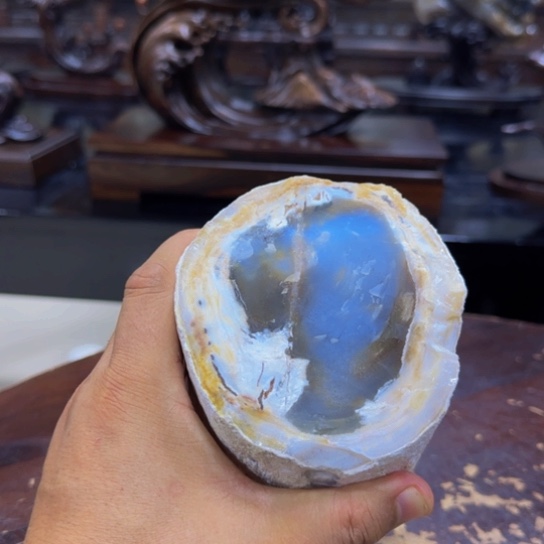 未镶嵌手把硅化玉