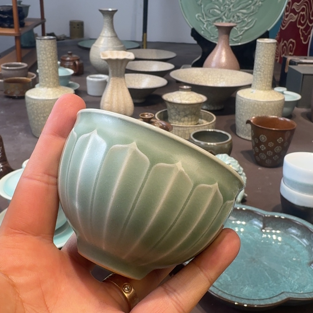 龙泉青瓷茶具微瑕