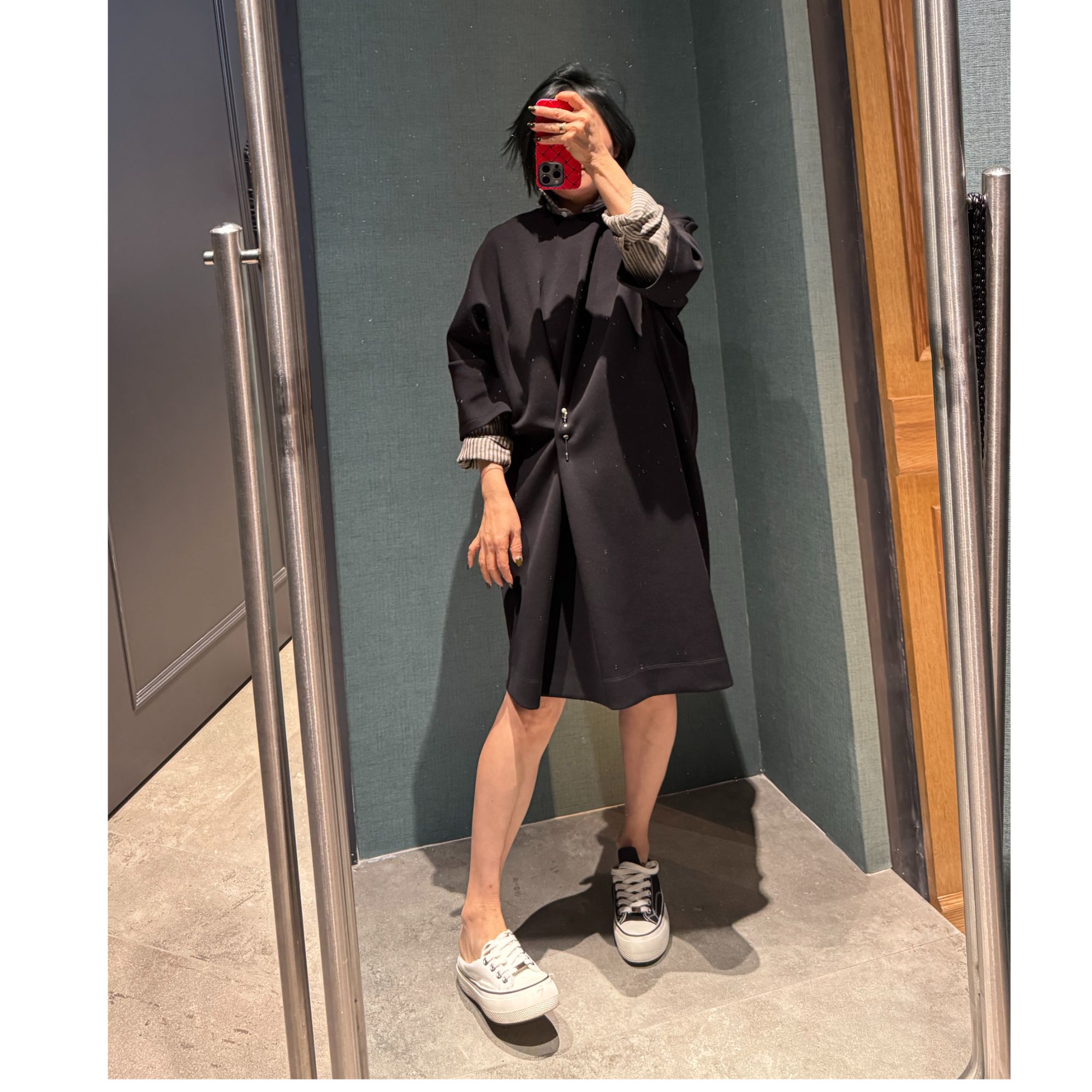 COCOLINDA 别针调节中长T恤连衣裙T1342穿搭轻奢时尚