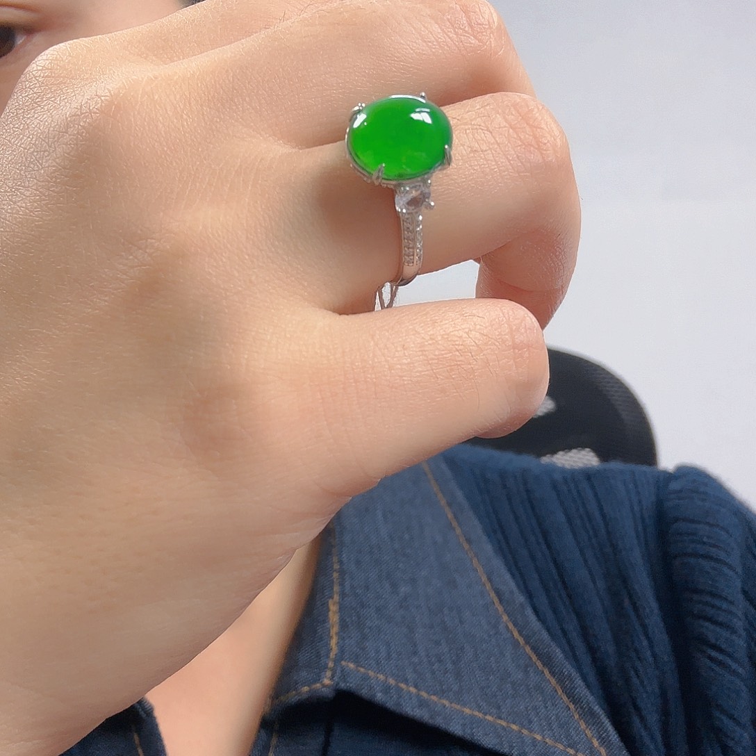 陳***心翡翠银S925镶嵌吊坠(不含链)