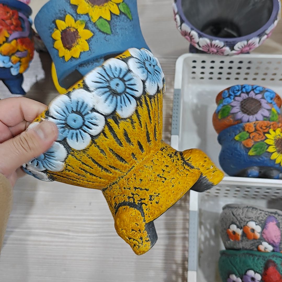 红陶吸水透气的白陶花盆凑满12发货