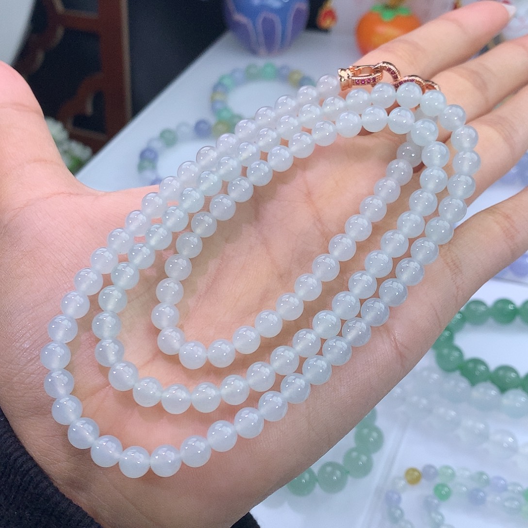 翡翠未镶嵌手链5号 冰晴水项链