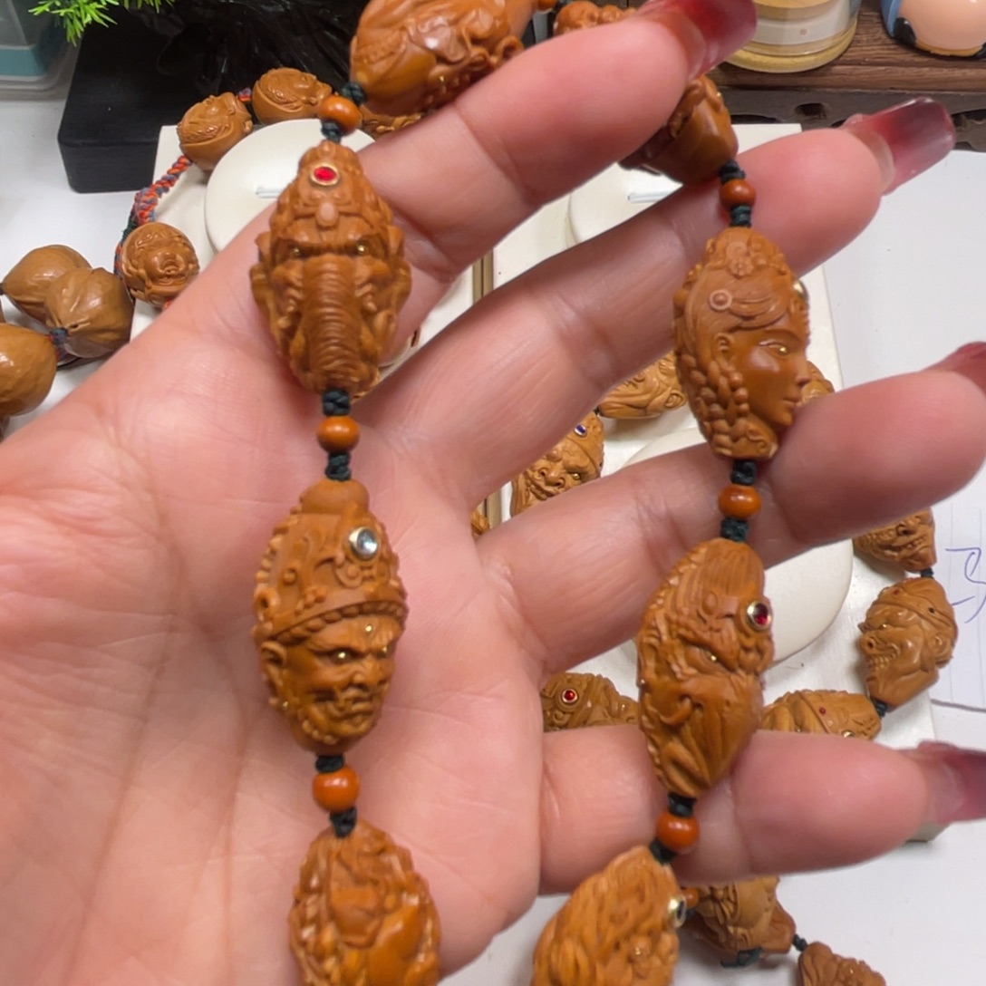 橄榄核手串/手链八宝五色财神橄榄核手串