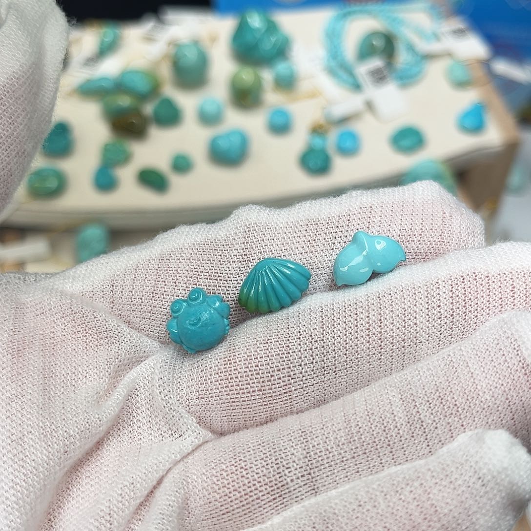 绿松石未镶嵌珠宝半成品