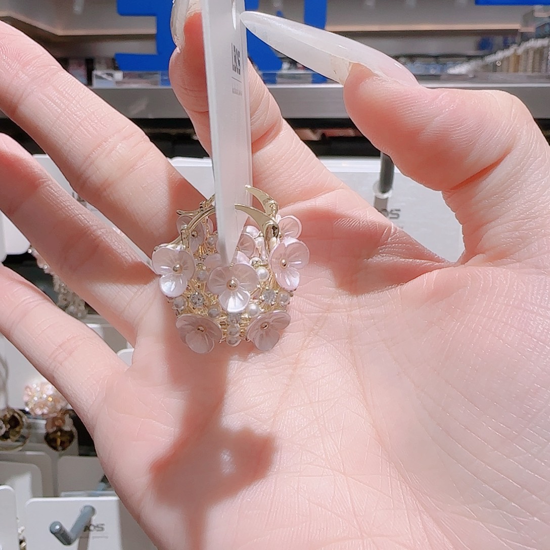 锆石铜合金925银耳环