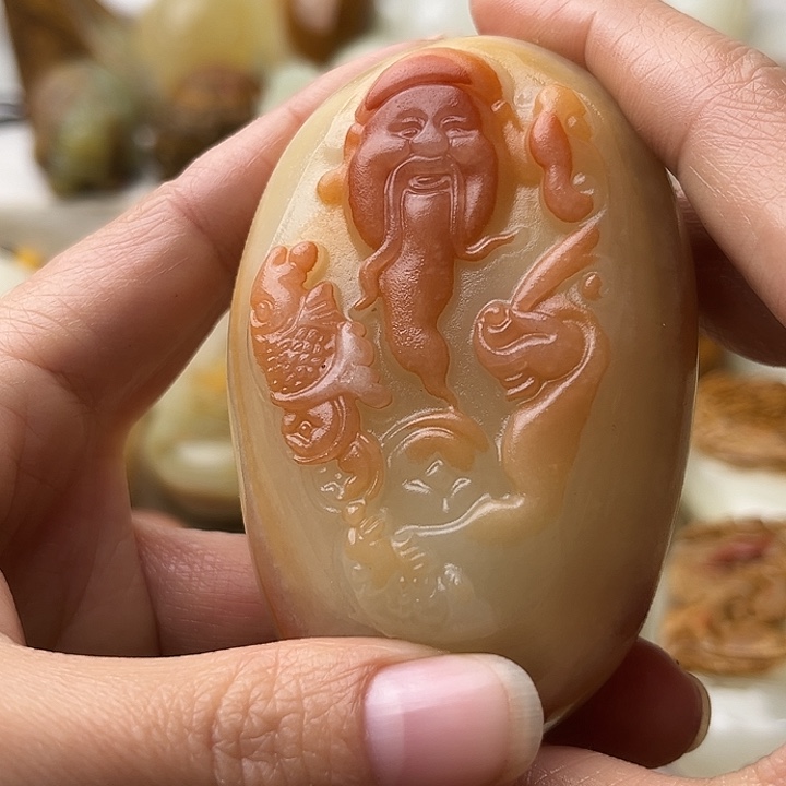 石材古青石不退换财神