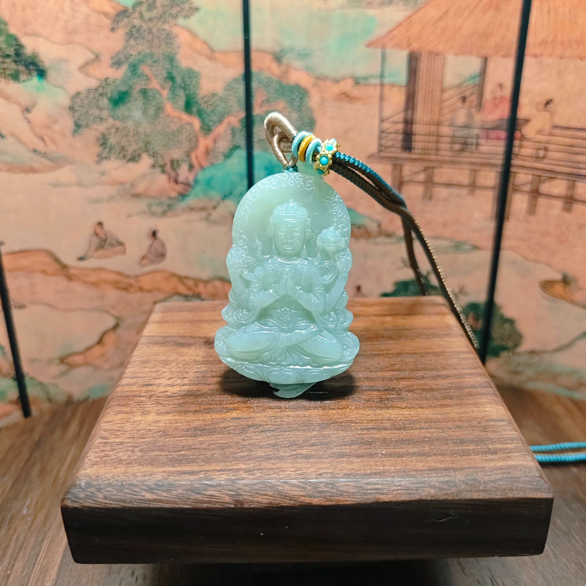 N和田玉千手观音吊坠0500