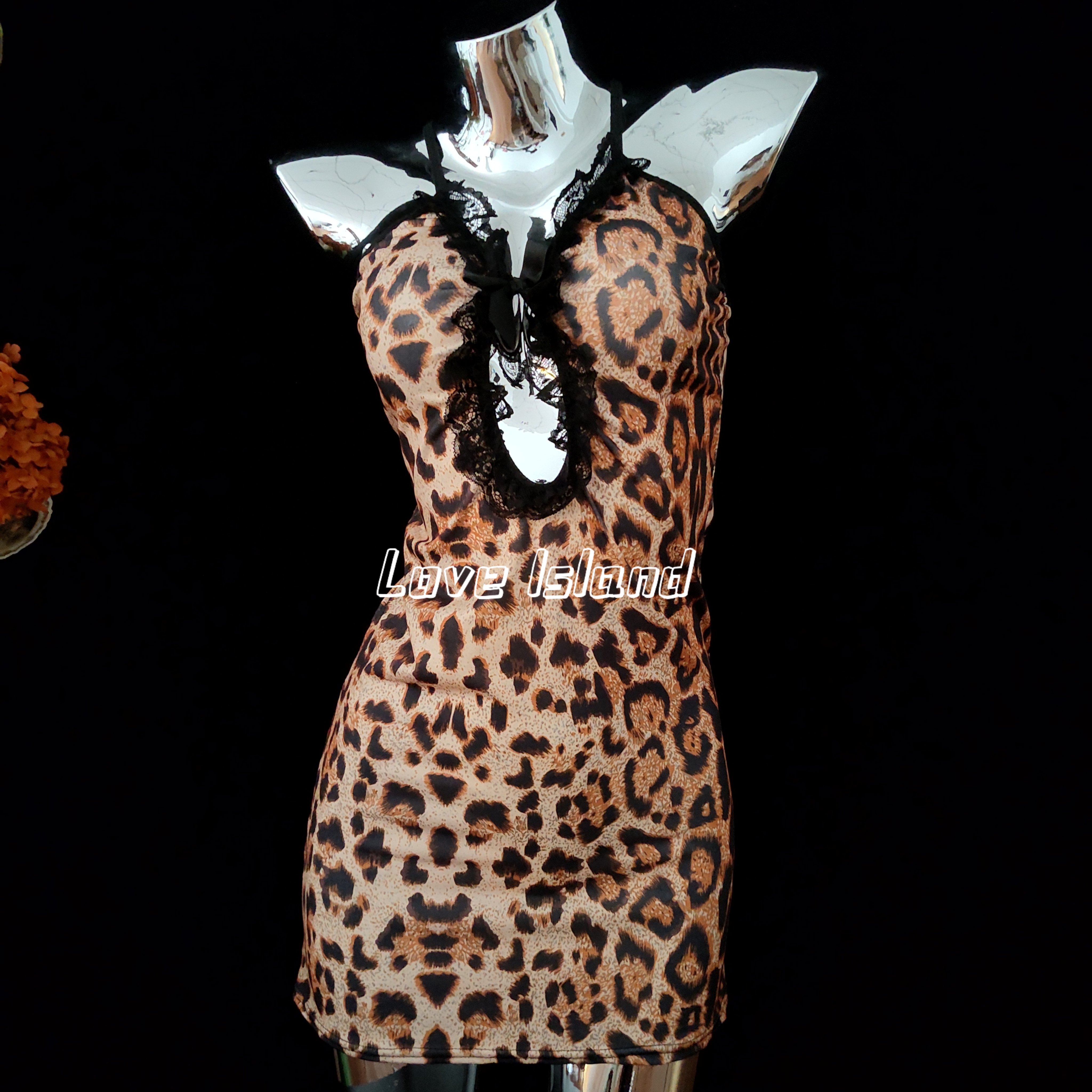 【豹袭心跳】夏季性感网红爆款睡裙私房可爱豹纹性感睡衣战袍高级感