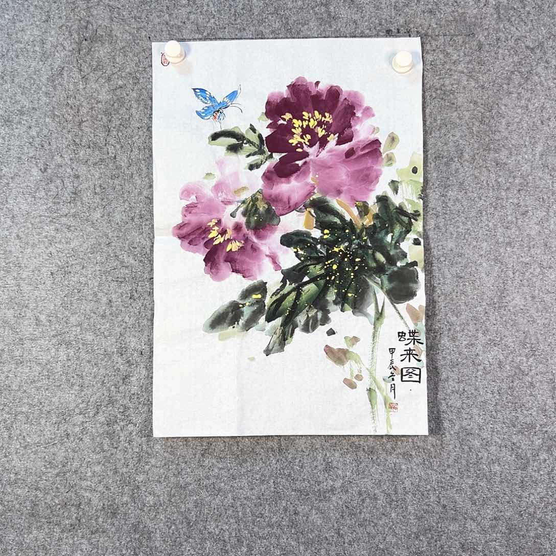 国画389 花鸟和蝴蝶等鸟类都能