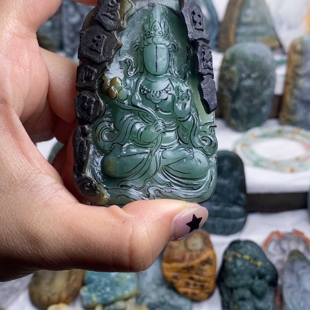 未镶嵌定制翡翠波*夫定制挂件专属链接