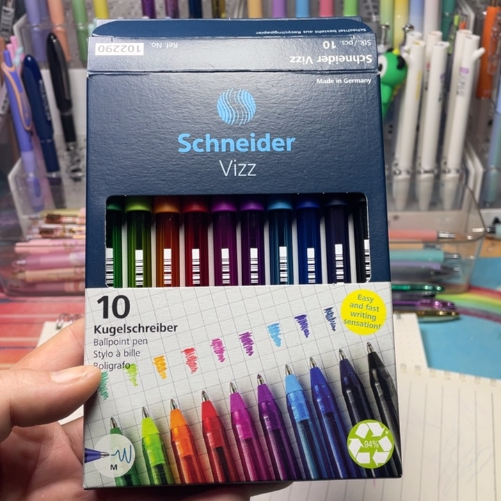 施耐德彩色圆珠笔10支10色