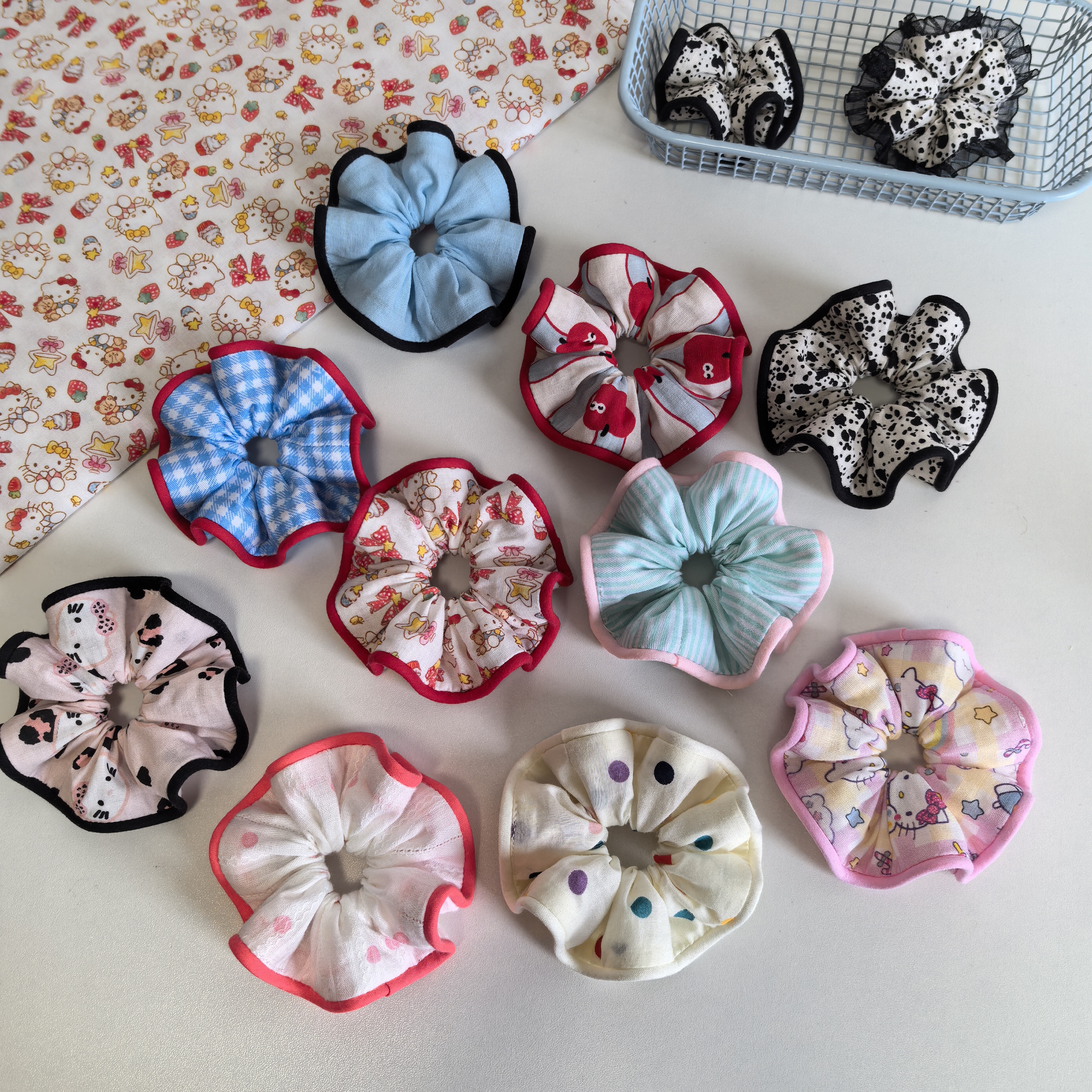 多巴胺儿童小拇指圈布艺肠圈发绳可爱甜美ins简约