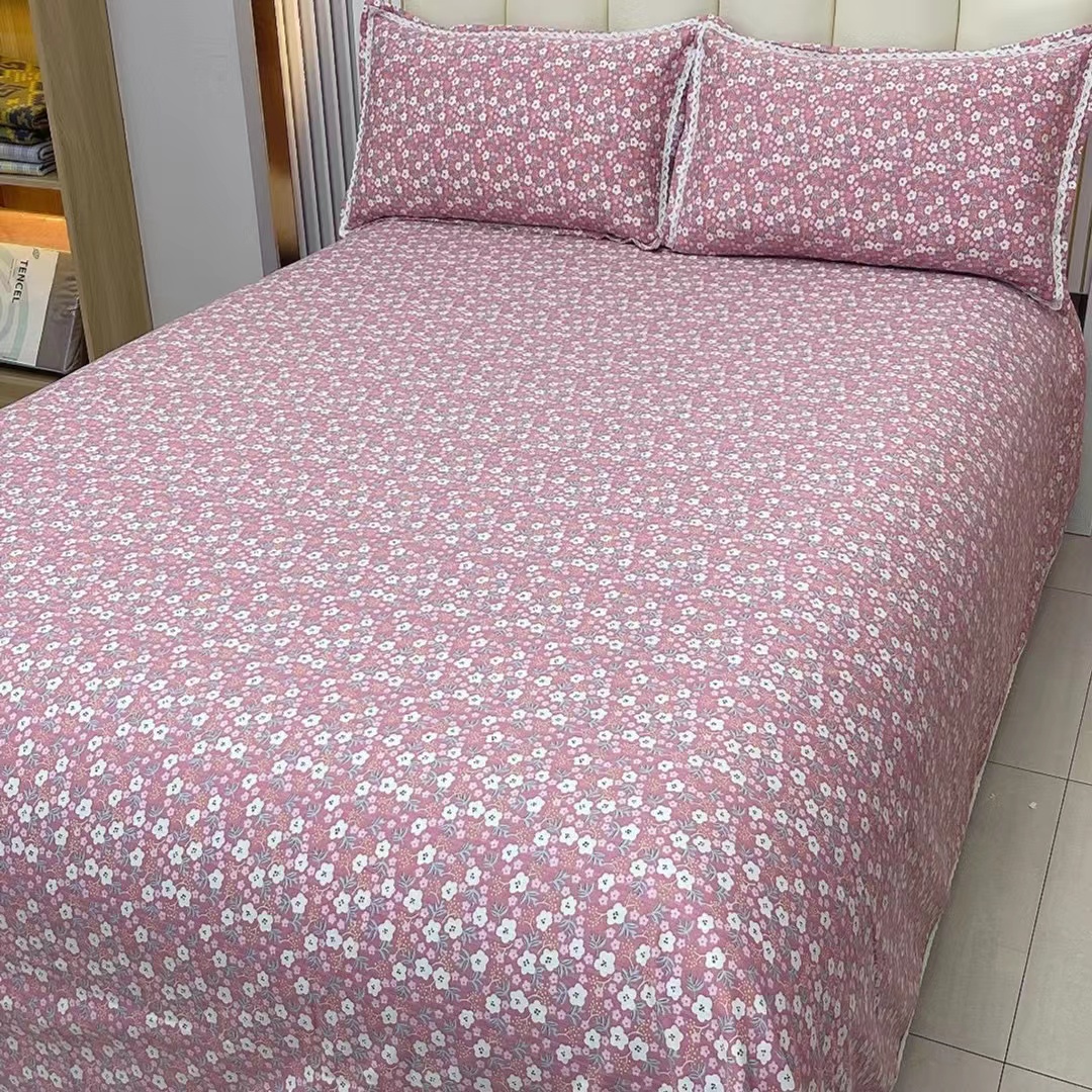 细纹粗布樱花浪漫2.3*2.5±5三件套--（带花边）6