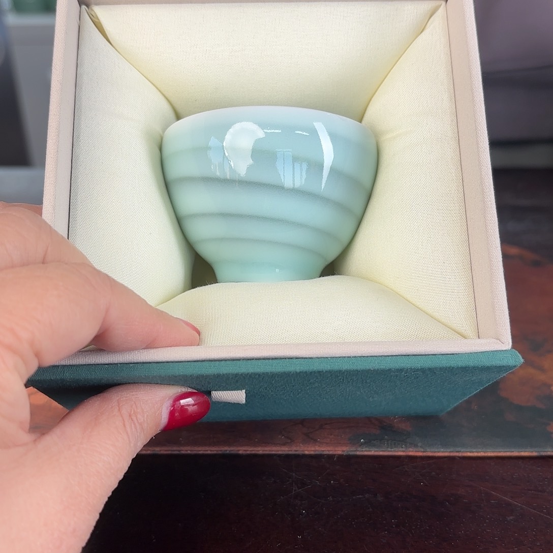 龙泉云间青瓷小米茶器