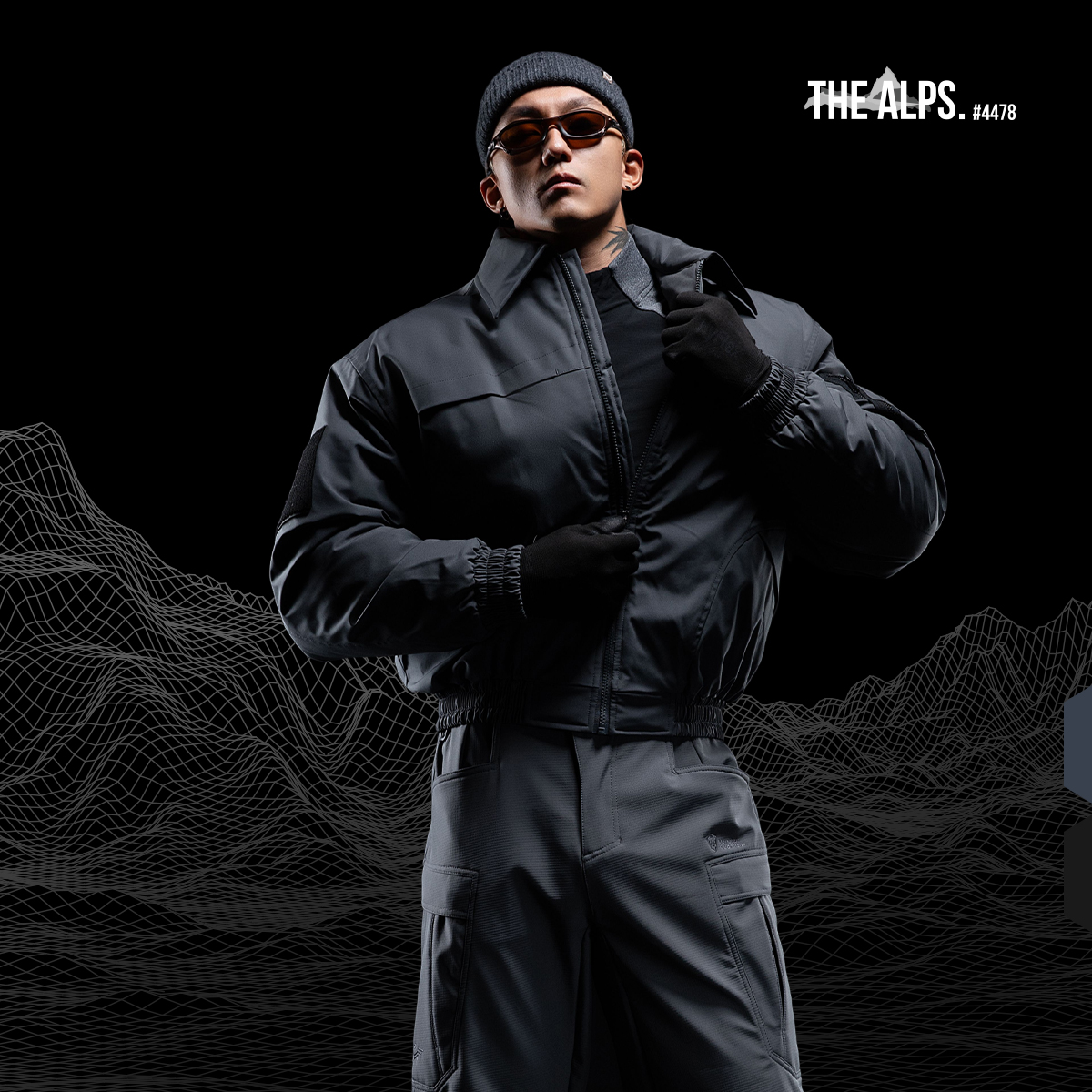 MonsterGuardians美式三防硬核翻领刺绣印花户外战术警服夹克套装