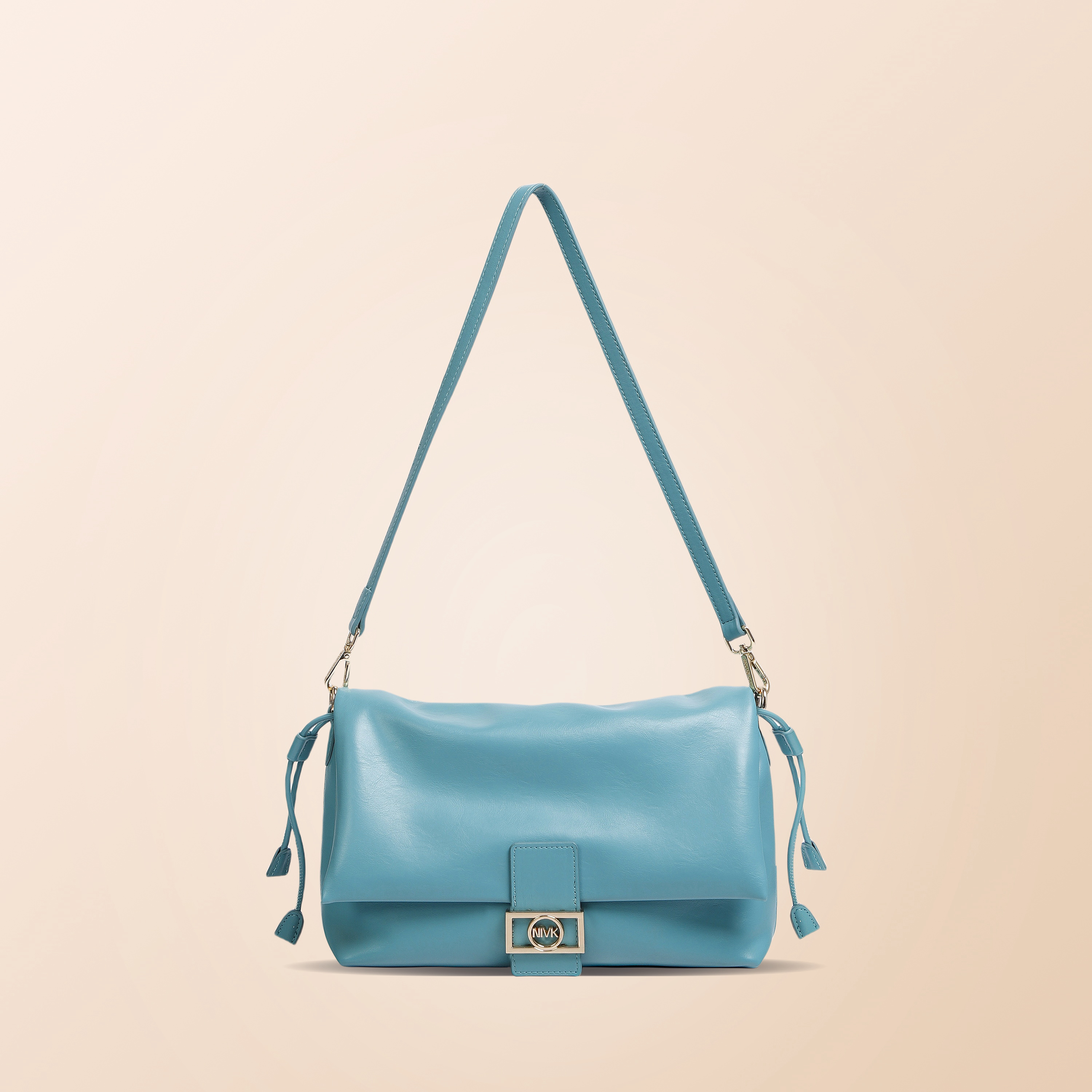 女士斜挎包休闲包百搭单肩包送女友蓝色时尚（1101）