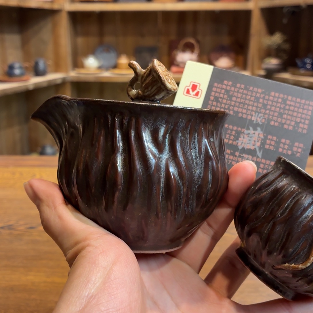 柴烧老岩泥茶器皿