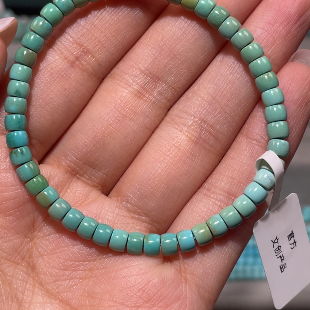 绿松石未镶嵌直切手串