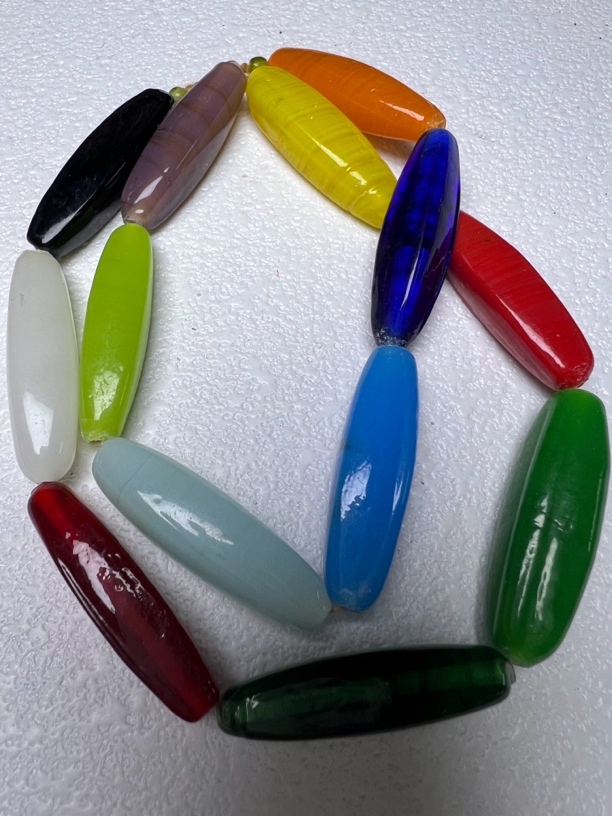 尼泊尔琉璃长管1条宽9mm