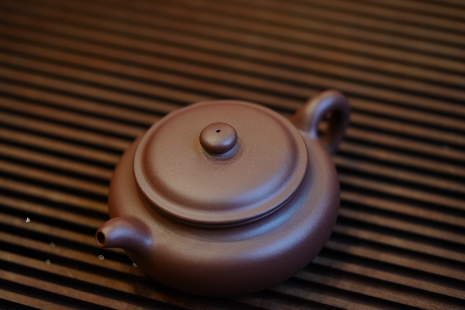 温可嘉紫砂壶 全手工 大口扁腹壶 容量260cc