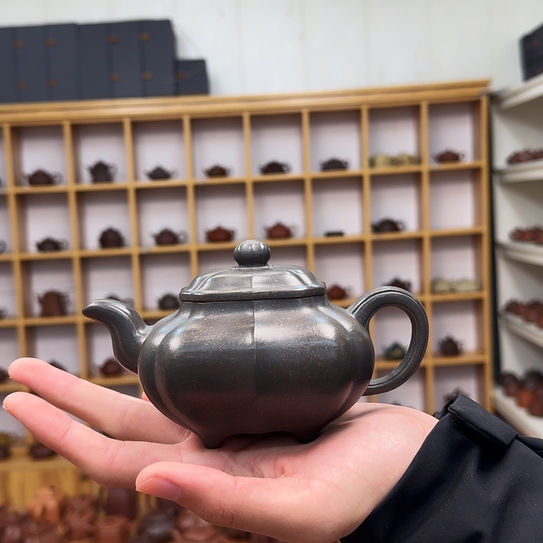 茶壶紫砂筋纹传炉330cc微瑕