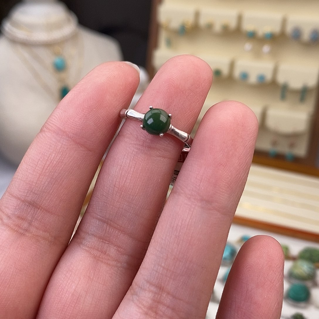 绿松石戒指银S925镶嵌