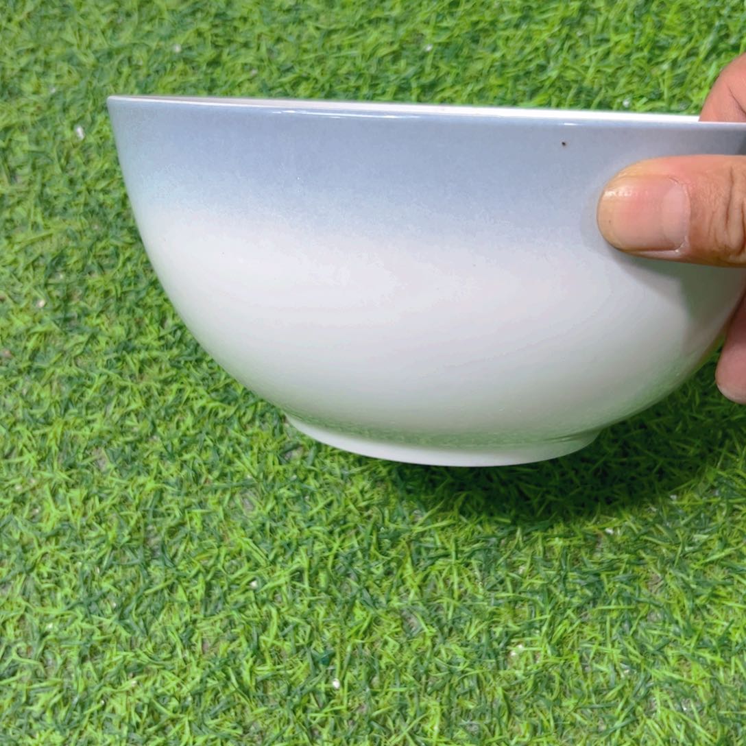 瓷片凡*渐变八寸汤碗二个微瑕