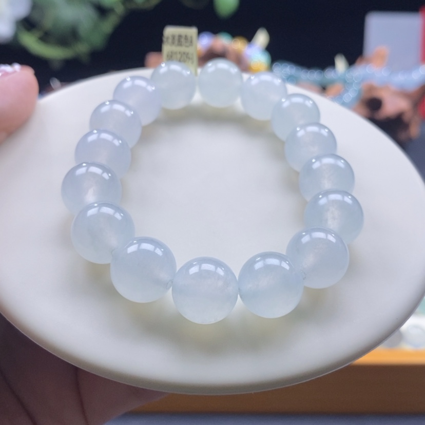 【闪购商品】翡翠手串未镶嵌白冰手串卡12+
