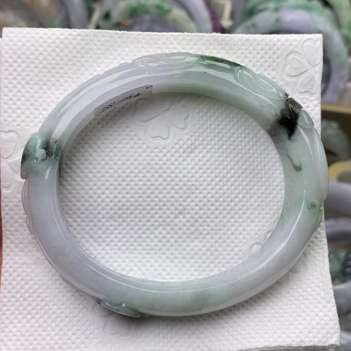 翡翠未镶嵌手镯58贵妃镯