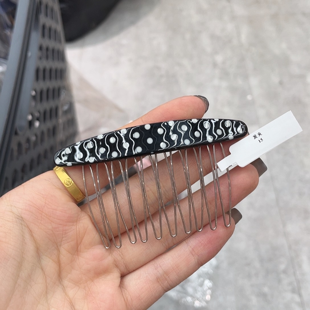 羽毛非金属黑波点插