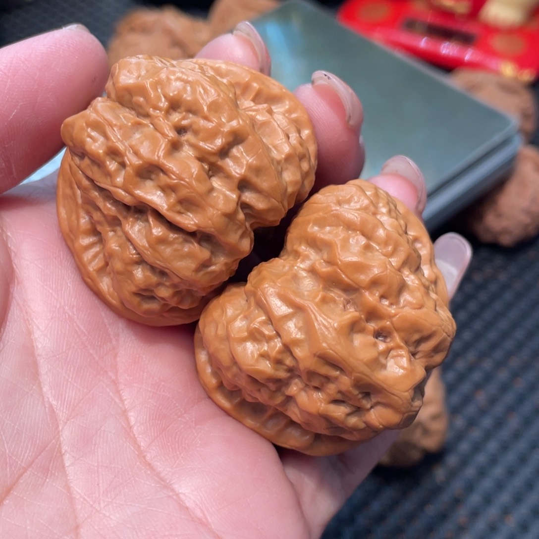 文玩核桃把件蛤蟆头4.3全品