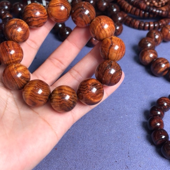 风***1手串/手链黄花梨/降香黄檀海黄老料黄金水波