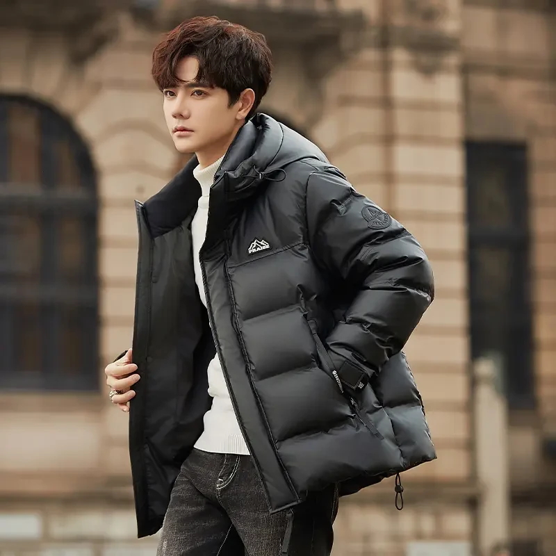 【新国标羽绒服】白鸭绒连帽外套免洗保暖加厚男士羽绒服百搭上衣
