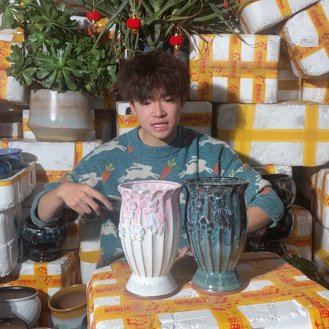 红陶宜兴紫砂花盆