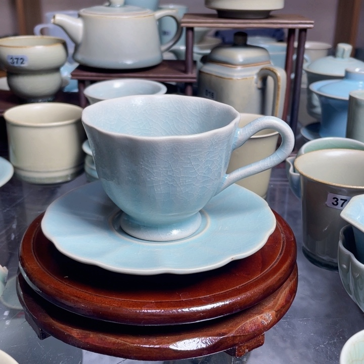 原矿地仿古釉咖啡杯微瑕