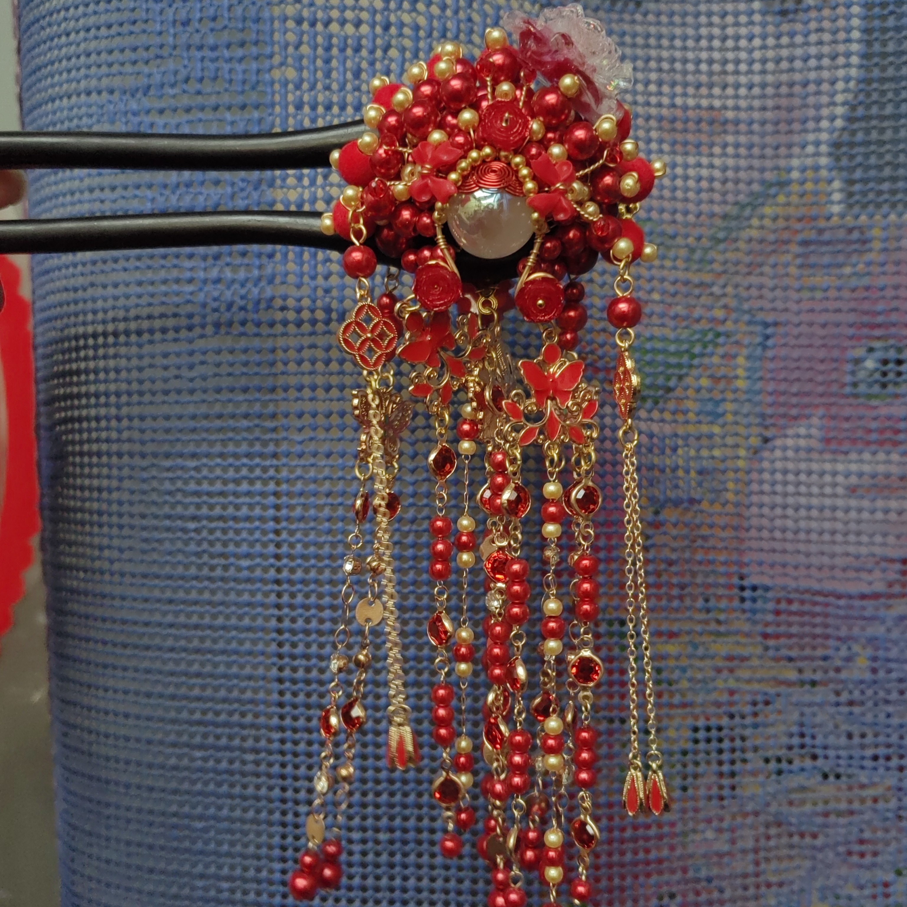 中国风刀马旦风格女原创设计黑檀木发簪古装配饰