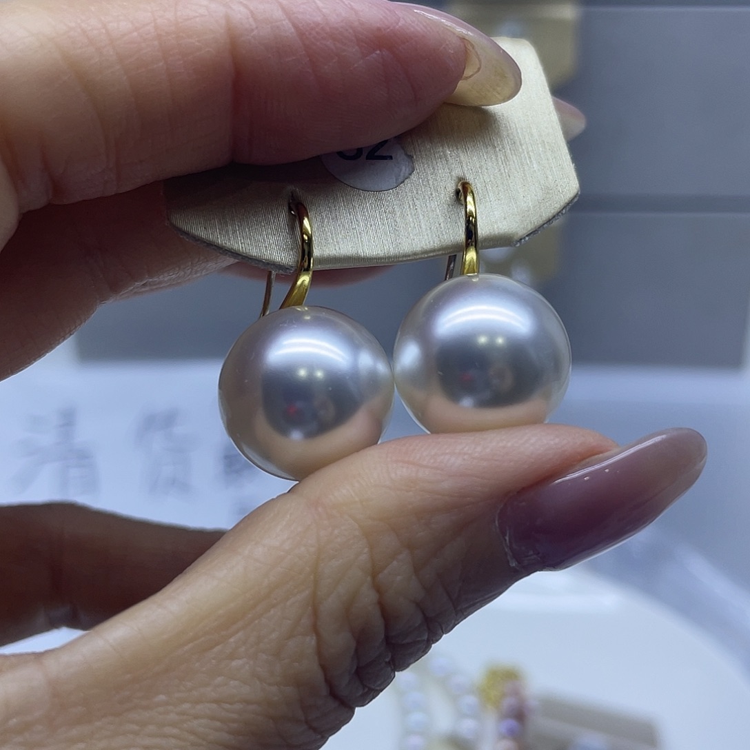 耳饰淡水珍珠银S925镶嵌