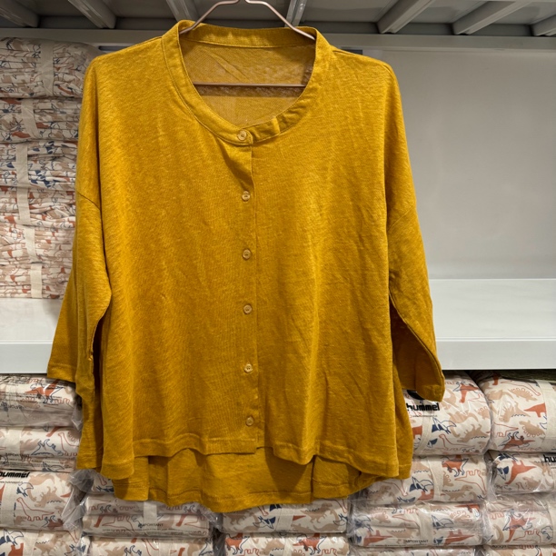 高端品牌 真麻防晒衣姜黄 透气 防晒 不是假麻哦