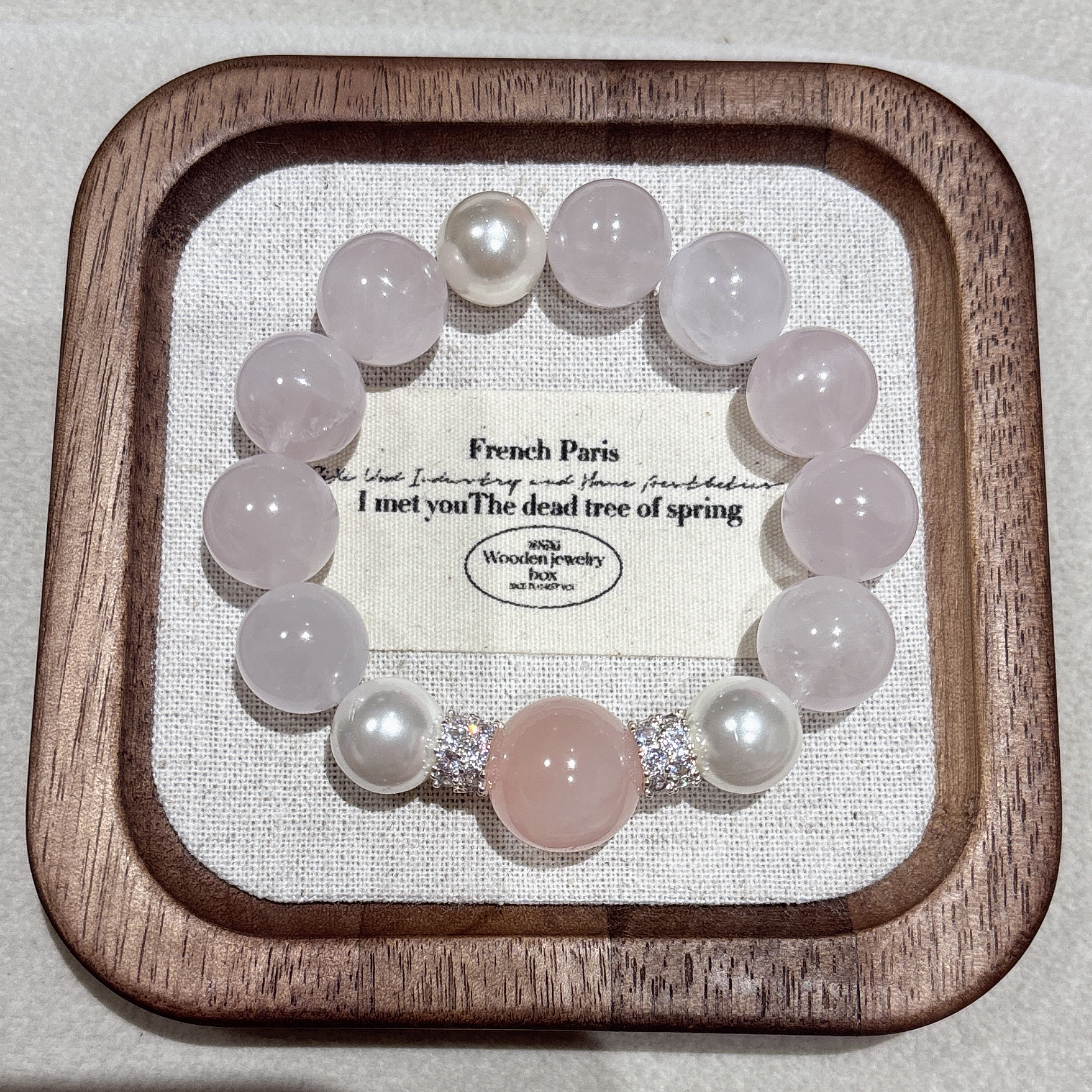 【桃花朵朵开】卡14重工设计款手串